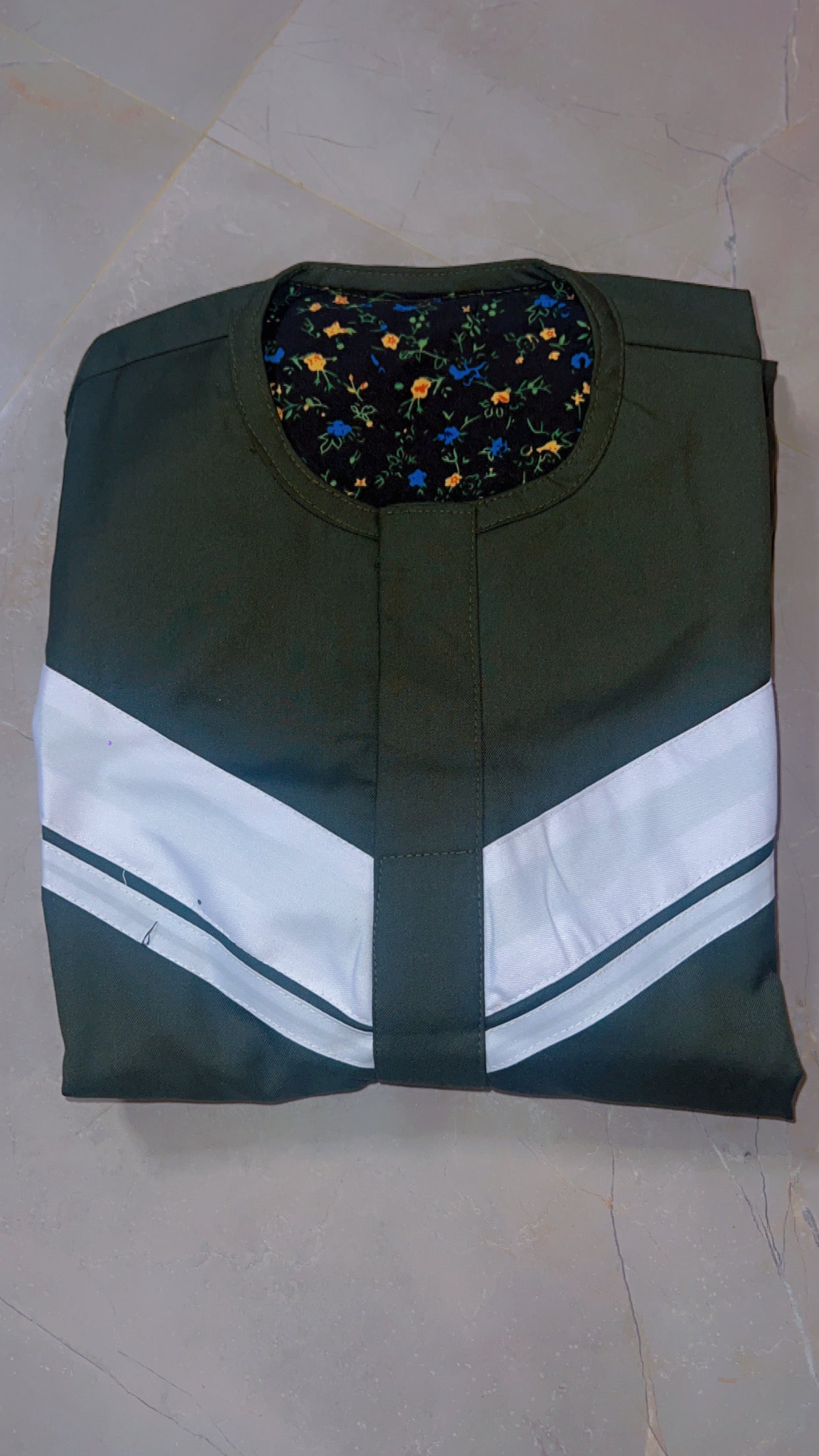 Costume traditionnel africain 2 pièces couleur verte