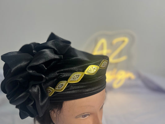 Chapeau traditionnel africain noir