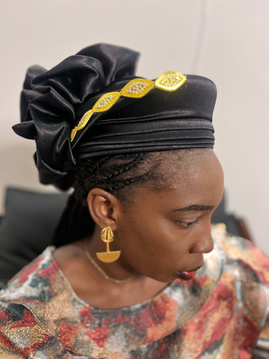 Chapeau traditionnel africain noir