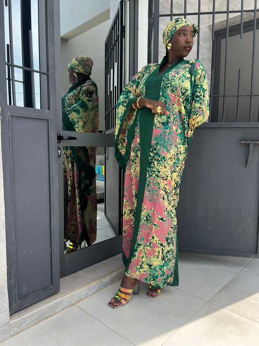 Costume traditionnel africain, boubou vert