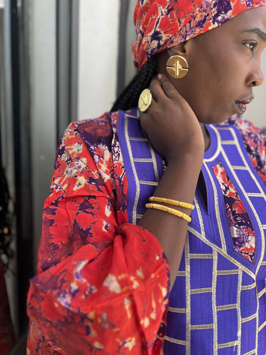 Ensemble de bijoux africains boucles d'oreilles et bague numéro 6